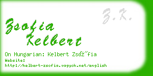 zsofia kelbert business card